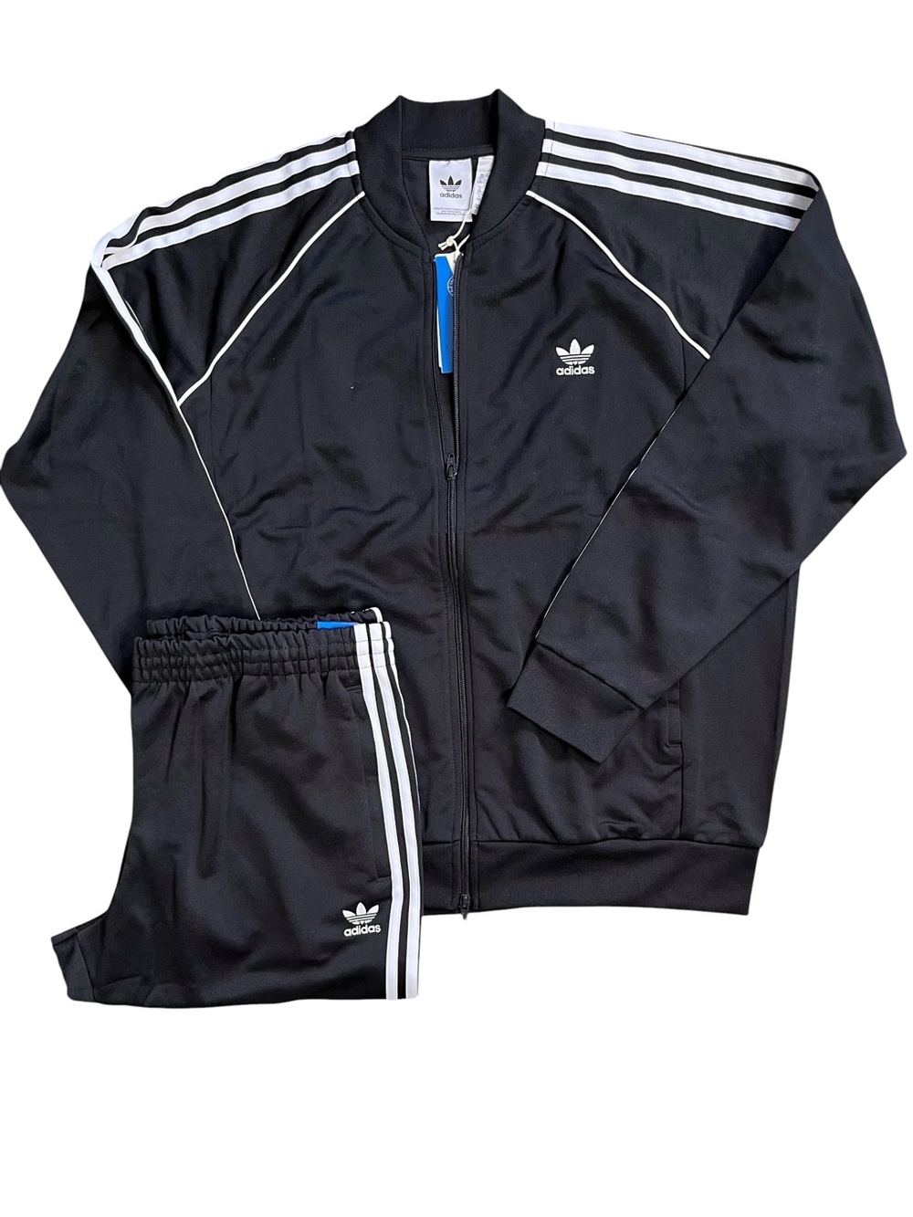 Adidas NWT Black/White 2-Piece SST 3-Stripes Track Suit 2XL